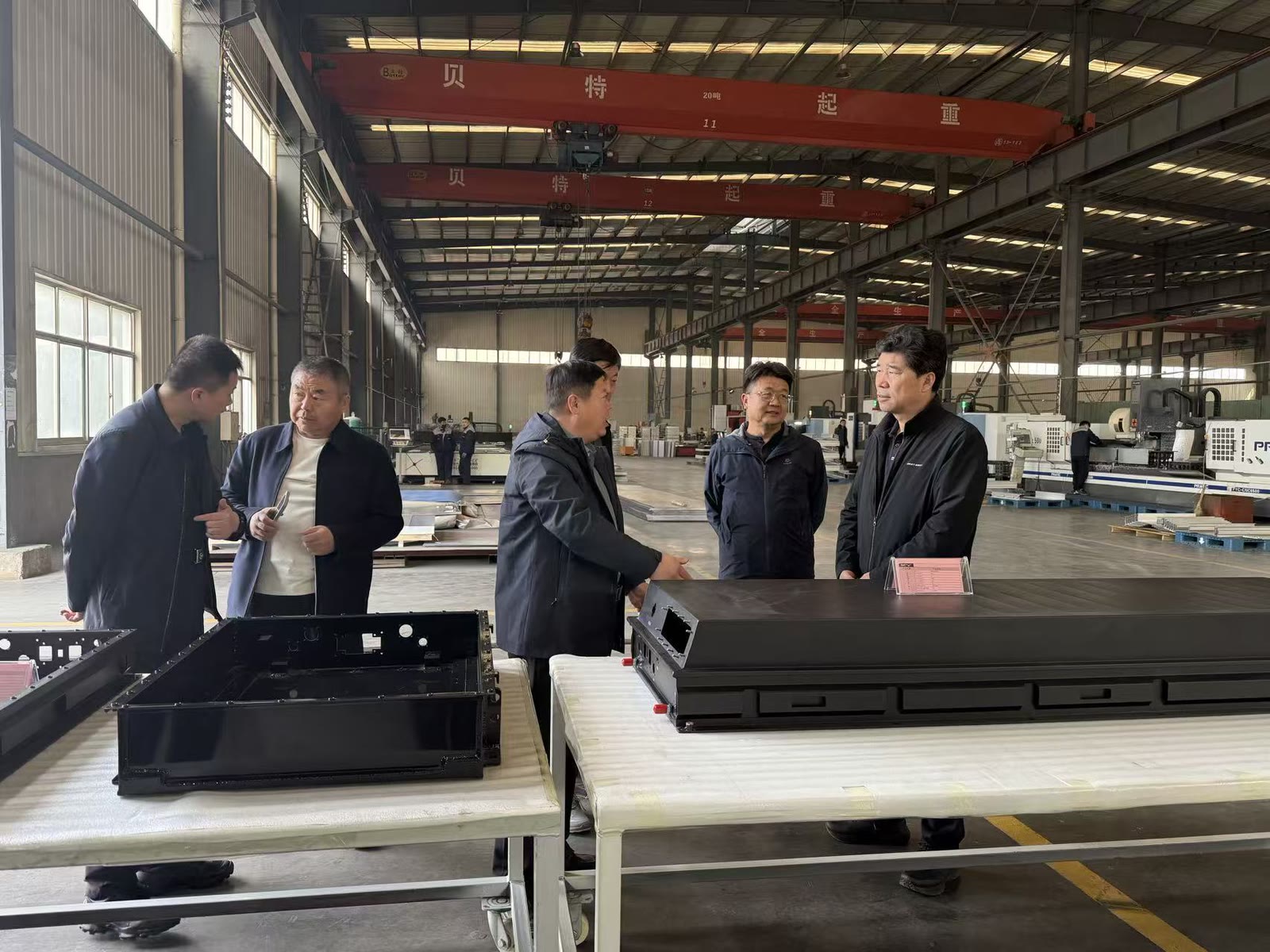 Factory walkthrough · Product review on the floor